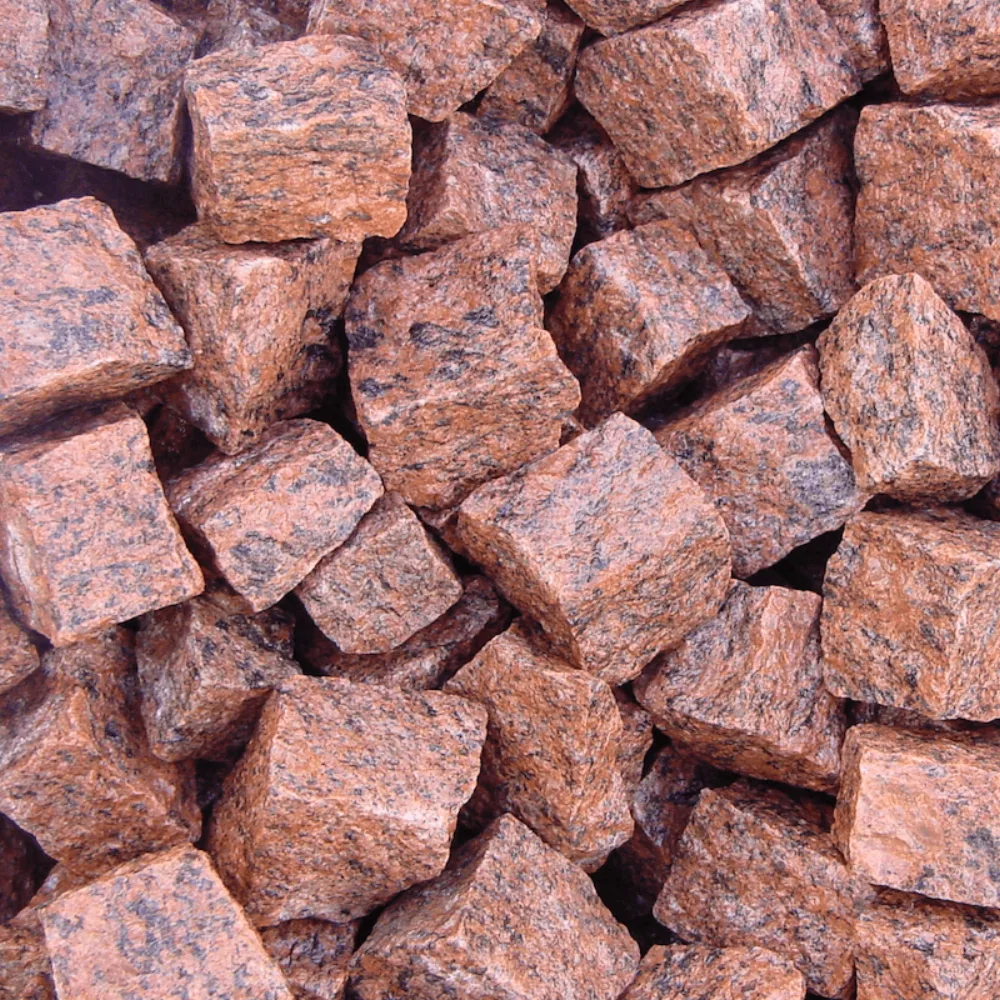 Rote Granitsteine